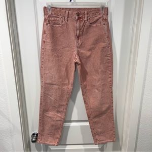 American Eagle Jeans straight Women size 6 regular Super Stretch Corduroy Pink